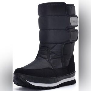 ENPLEI Black Winter Snow Boots - Weatherproof